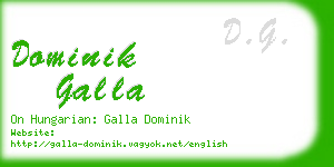 dominik galla business card